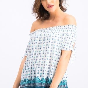 Bobbie Brooks off shoulder peasant top size M nwot